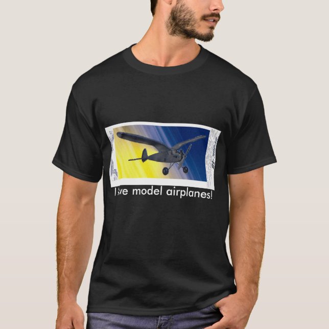 Camiseta T-Shirt - Adoro aeromodelos! (Frente)