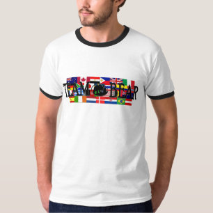 Camiseta T-shirt adulto da campainha do mundo do urso da