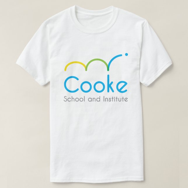 Camiseta T-shirt ADULTO do logotipo de Cooke, branco (Frente do Design)
