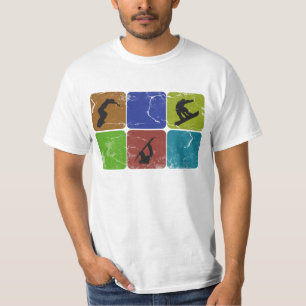 Camiseta T-shirt afligido da snowboarding