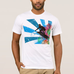 Camiseta T-shirt afligido do paraíso do surfista