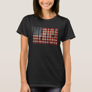 Camiseta 'T-shirt afligido vintage da bandeira de MERICA