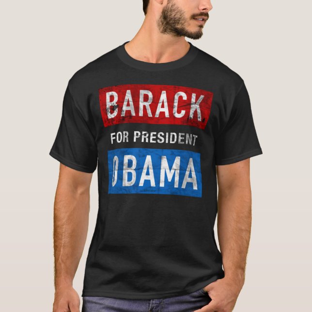 Camiseta T-shirt afligidos da obscuridade de Barack Obama (Frente)