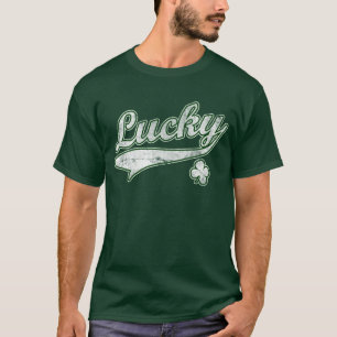 Camiseta T-shirt afortunado, dia do St. Patricks do vintage