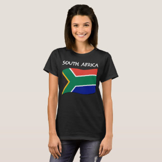 Camiseta - T-shirt africano da bandeira - senhoras sul II