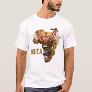 Camiseta T-shirt africano do leão