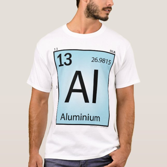 Camiseta T-shirt (Al) de alumínio do elemento - parte (Frente)