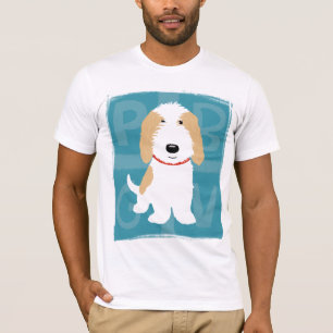 Camiseta T-shirt alaranjado & branco dos desenhos animados