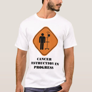 Camiseta T-shirt alaranjado da destruição do cancer da
