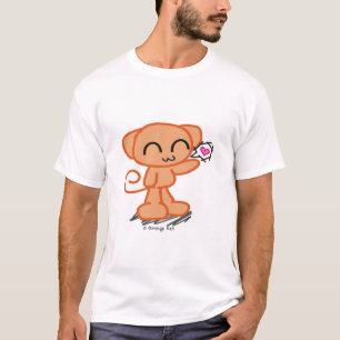 Camiseta T-shirt alaranjado do amor do Kat