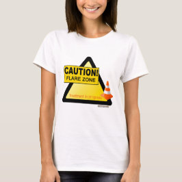 Camiseta T-shirt alaranjado do cone da zona do alargamento