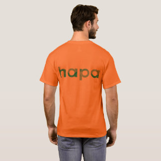 Camiseta T-shirt alaranjado do Hapa dos homens