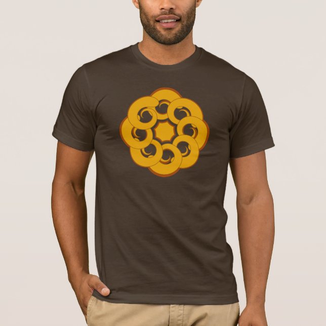 Camiseta T-shirt alaranjado do redemoinho (Frente)