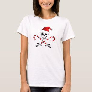 Camiseta T-shirt alegre de Roger do Natal do pirata