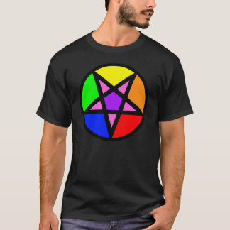 Camiseta T-shirt alegre do Pentagram do Satanist