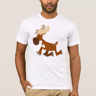 Camiseta T-shirt alegre dos alces dos desenhos animados