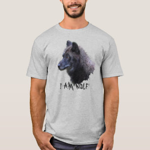 Camiseta T-shirt alfa dos animais selvagens da cabeça do
