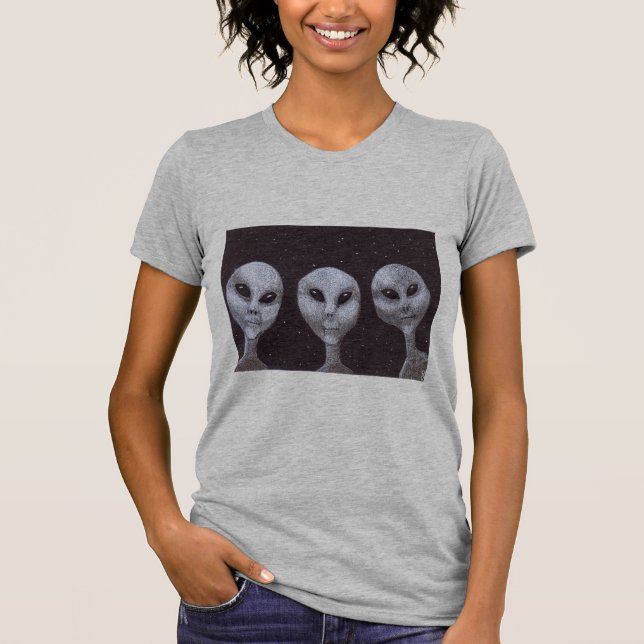 Camiseta T-Shirt alienígena Grays (Frente)