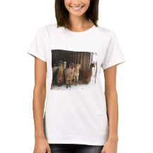 T-Shirt - Alpacas na neve
