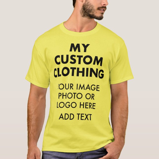 Camiseta T-SHIRT AMARELO BRILHO DE HOMENS Personalizados (Frente)