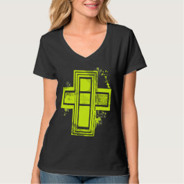 Camiseta T-shirt amarelo da cruz dos grafites