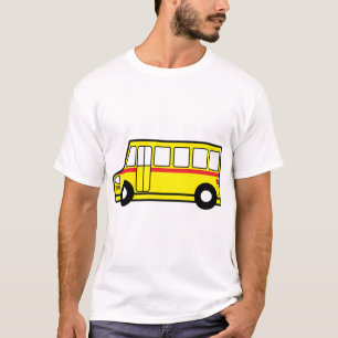 Camiseta T-shirt amarelo dos homens do auto escolar