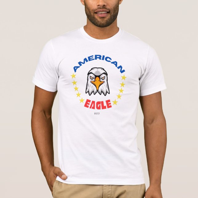Camiseta T-Shirt "American Eagle" - Design de negrito com F (Frente)