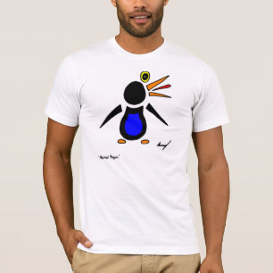 Camiseta T-shirt americano adulto do roupa do pinguim