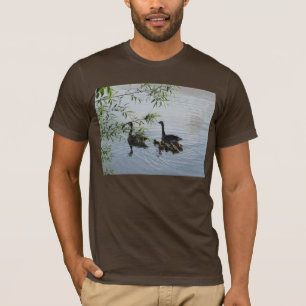 Camiseta T-shirt americano adulto do roupa dos gansos