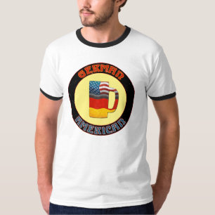Camiseta T-shirt americano alemão da caneca de cerveja da