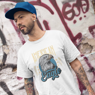 Camiseta T-Shirt Americano de Águia de Qualidade Superior