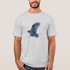 Camiseta T-shirt americano do roupa dos homens do corvo