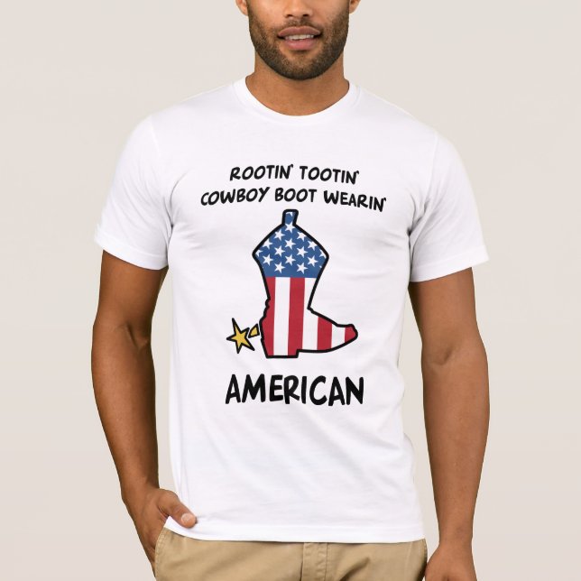 Camiseta T-shirt americano do vaqueiro (Frente)