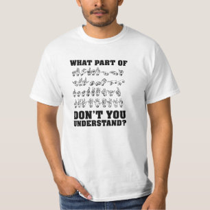 Camiseta T-shirt americano engraçado do linguagem gestual