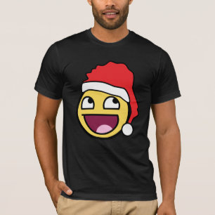 Camiseta T-shirt americano escuro do roupa do papai noel
