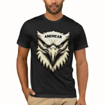 T-Shirt Americano Personalizado Da Cabeça De Águia