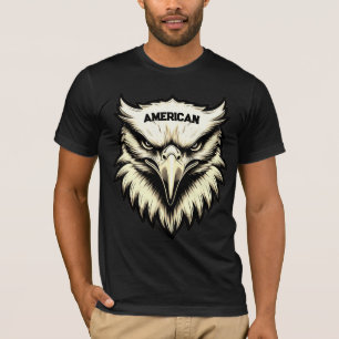 Camiseta T-Shirt Americano Personalizado Da Cabeça De Águia