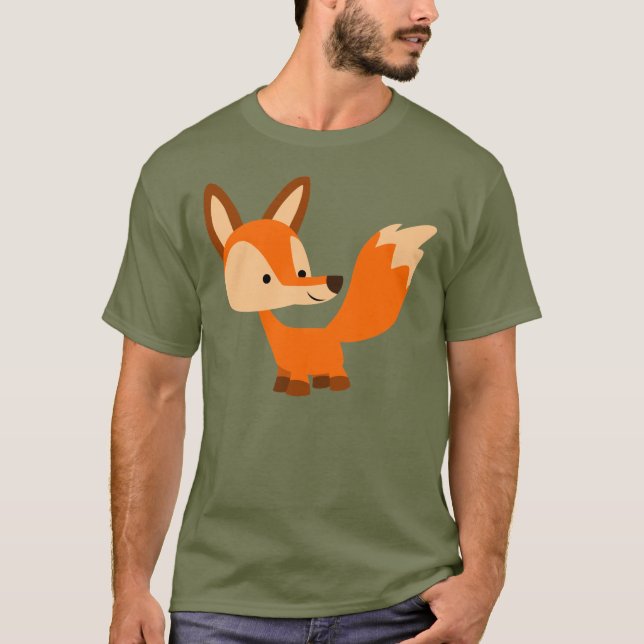 Camiseta T-shirt amigável bonito do Fox dos desenhos (Frente)