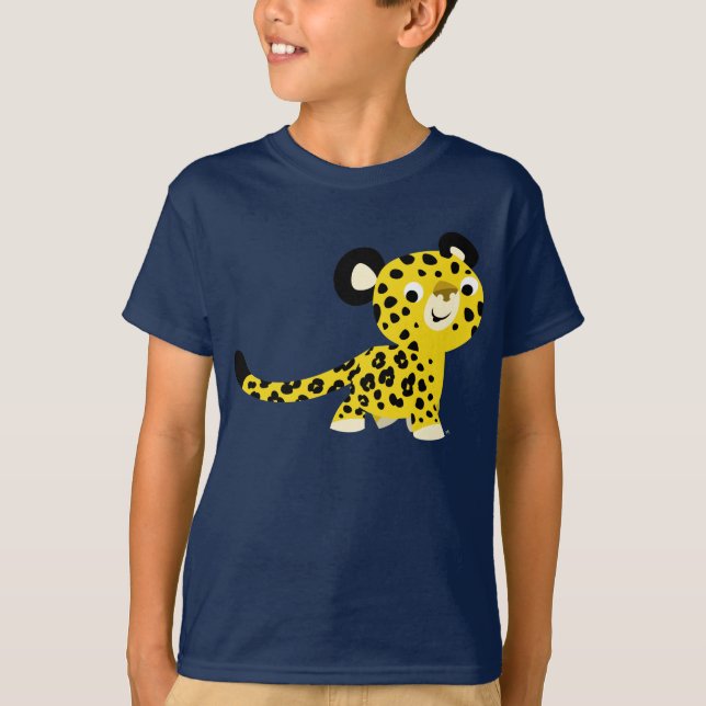 Camiseta T-shirt amigável das crianças do leopardo dos (Frente)