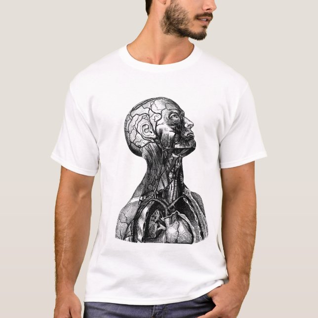 Camiseta T-shirt anatômico histórico do desenho do torso (Frente)