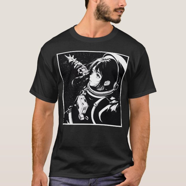 Camiseta T-Shirt anime de moça espacial (Frente)