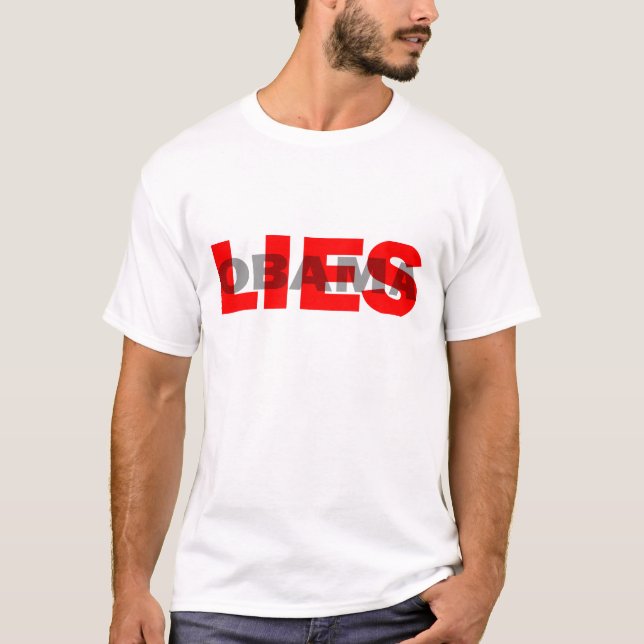 Camiseta T-shirt anti Obama Lies (Frente)