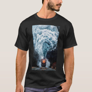 Camiseta T-shirt antiga do comboio a vapor