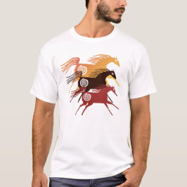 Camiseta T-shirt antigo de três cavalos