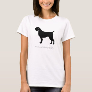 Camiseta T-shirt apontar Griffon Wirehaired (preto)