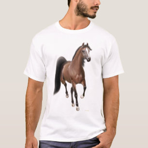 Camiseta T-shirt árabe do cavalo trotar