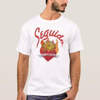 Camiseta T-shirt ardente do coração de Seguida