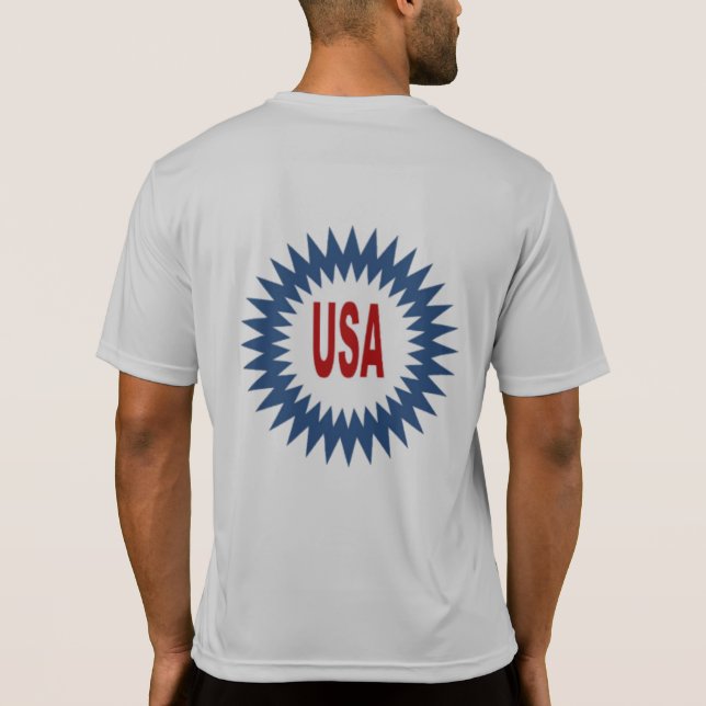 Camiseta T-shirt  argent  dos homme  SUN  USA (Verso)