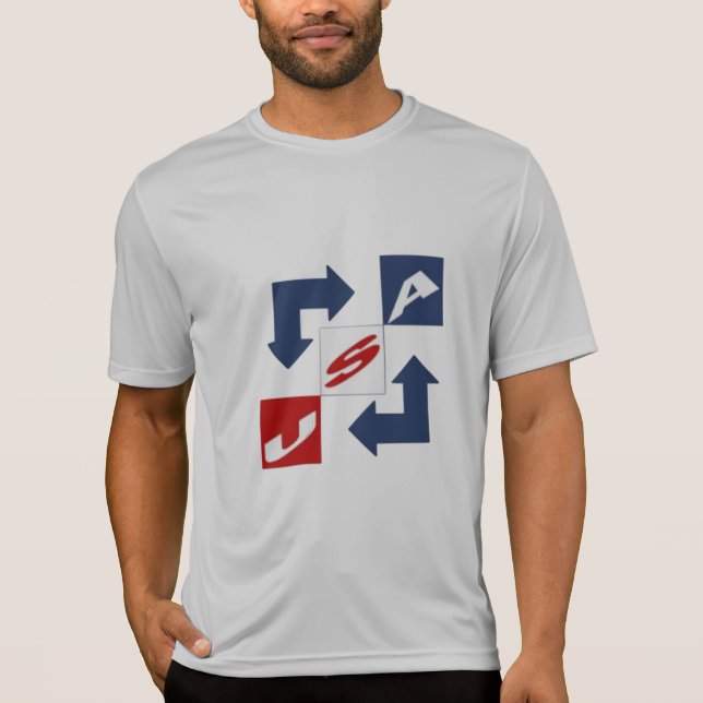 Camiseta T-shirt argent homme   DESIGN   USA  (Frente)