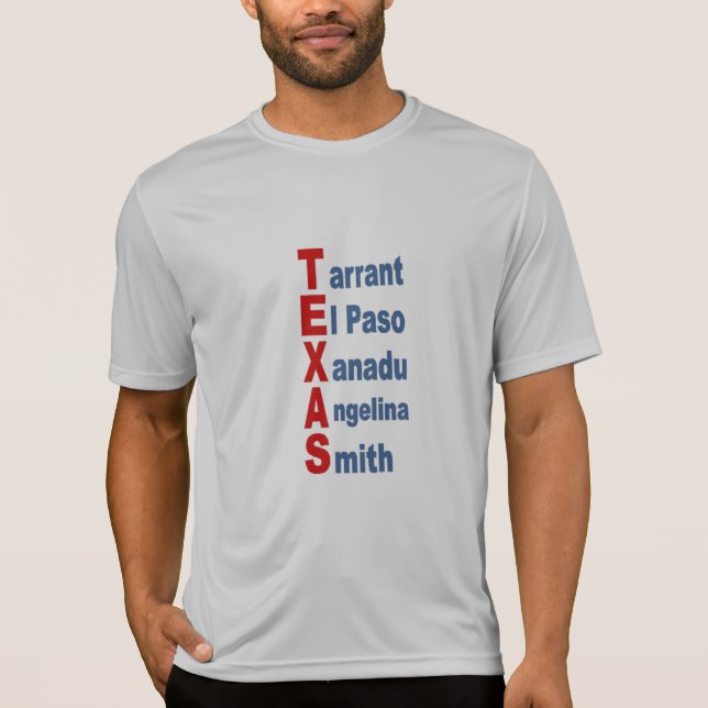 Camiseta T-shirt  argent  homme TOURISME  TEXAS (Frente)